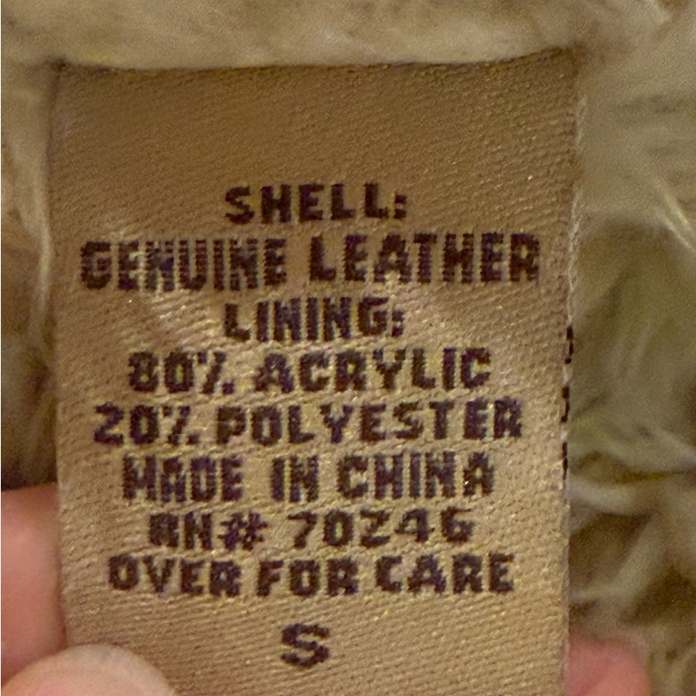 Vtg Penny Lane Ruff Hewn Fur Trimmed Suede-Leather  Shearling CoatVest Jacket  S - Picture 7 of 13